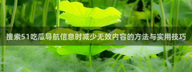 黑料热门资讯:搜索51吃瓜导航信息时减少无效内容的方法与实用技巧