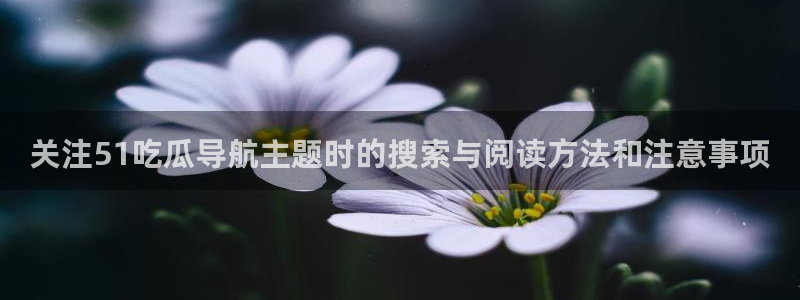 今日资讯爆料:关注51吃瓜导航主题时的搜索与阅读方法和注意事项